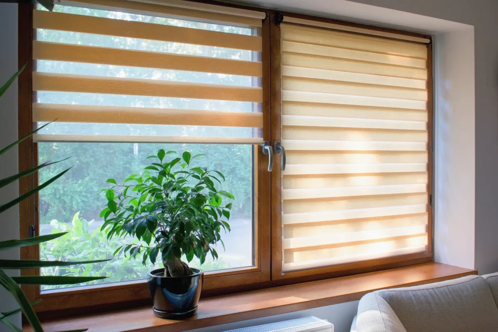 twist vision blinds half open.
